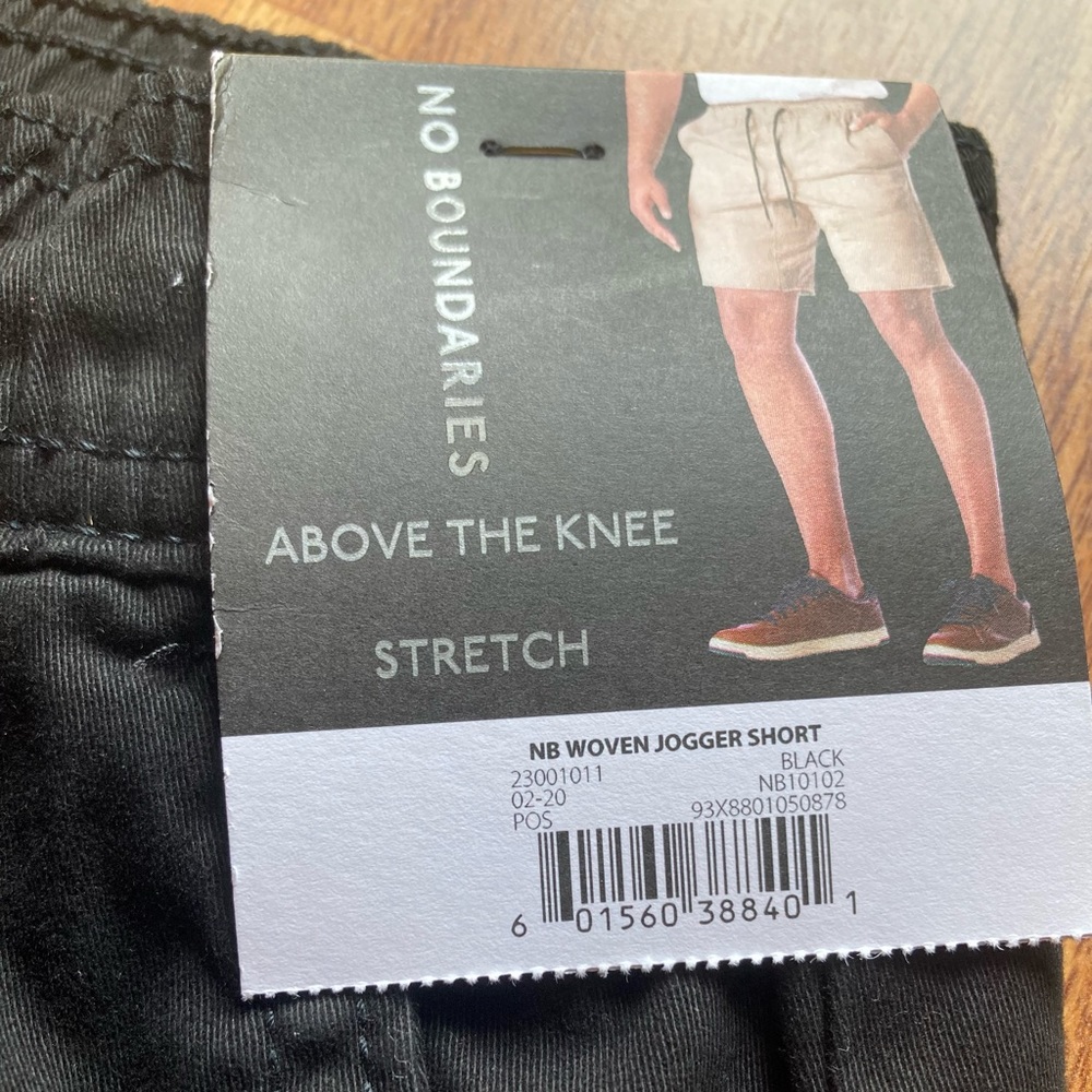 NWT Men’s “No Boundaries” Black Jogger Shorts